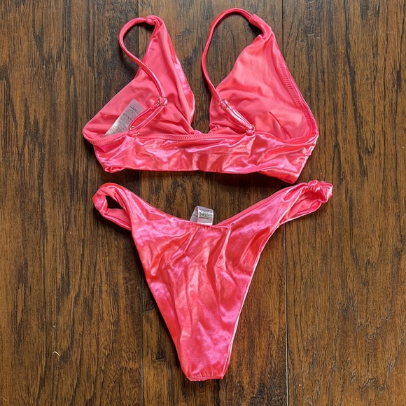 ASOS Mirror Shine Pink Bikini - Picture 9 of 10